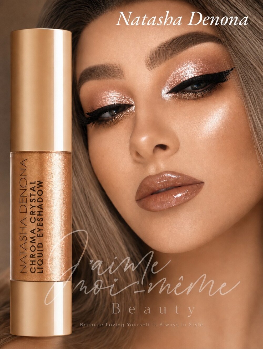 Natasha Denona Chroma Crysta Moonstone LIQUID Eyeshadow -Pink Champagne - NEW